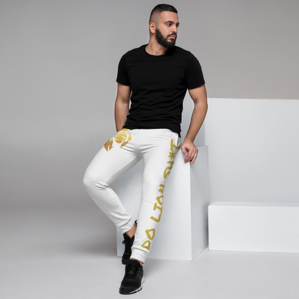 Gold Lion White Men's Joggers
