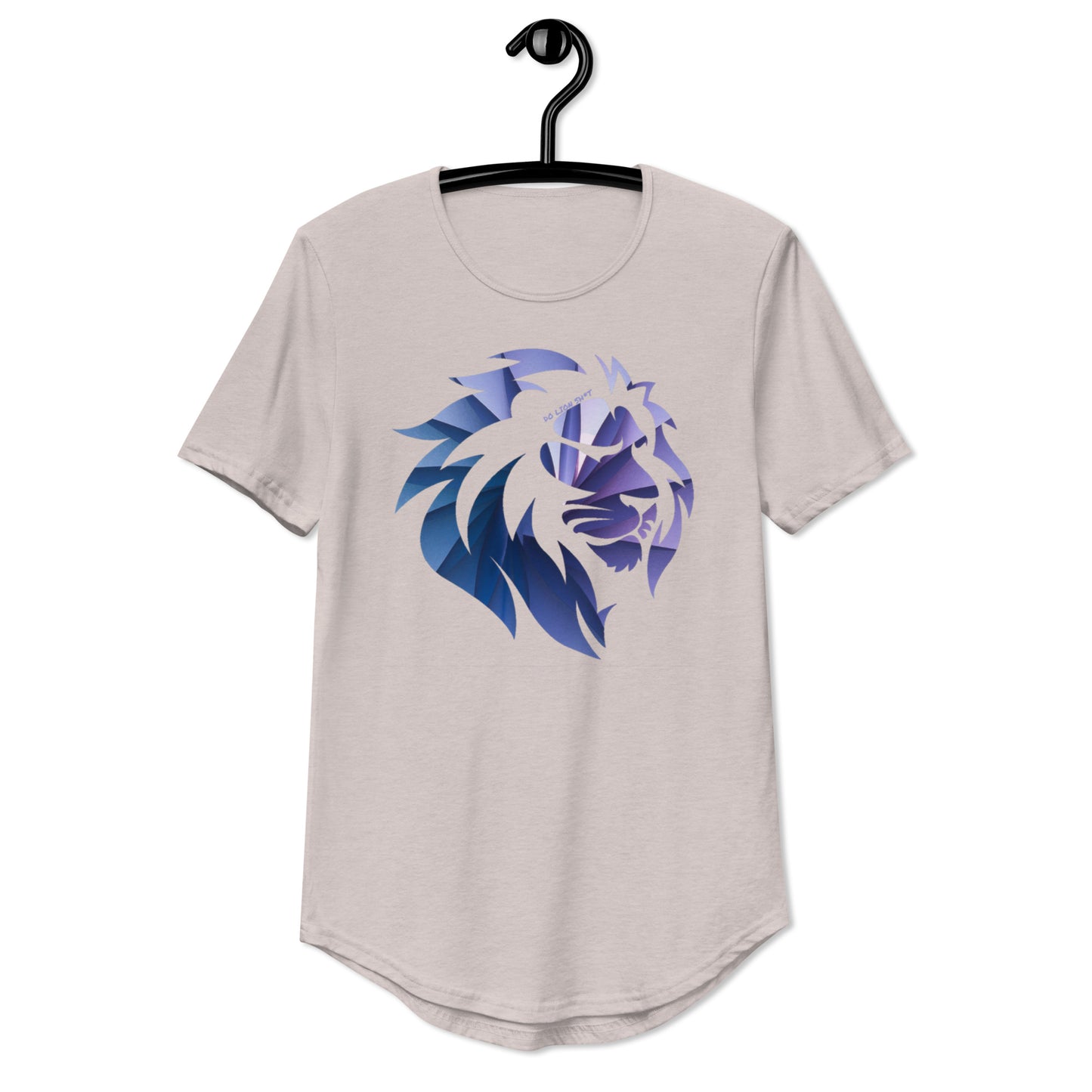 Men's Purple Wave Curved Hem T-Shirt