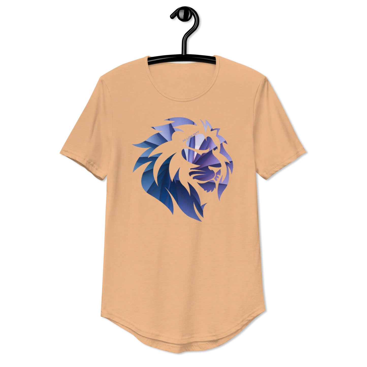 Men's Purple Wave Curved Hem T-Shirt