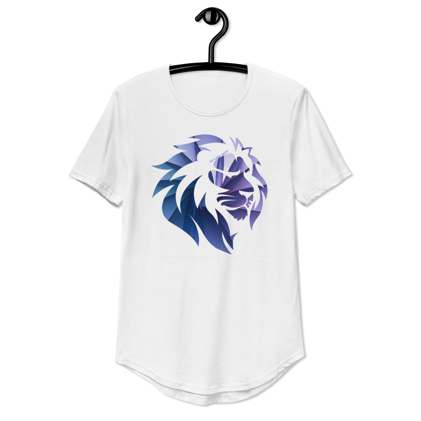 Men's Purple Wave Curved Hem T-Shirt